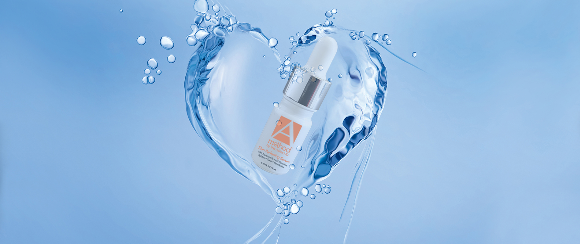 Product on blue background