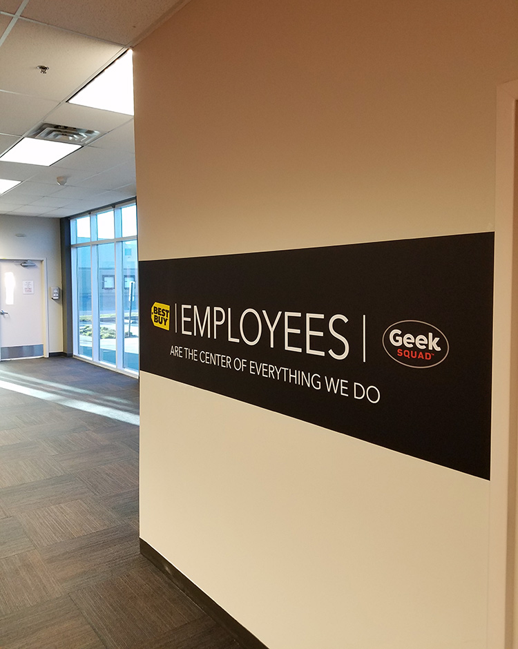 Employee wall signage