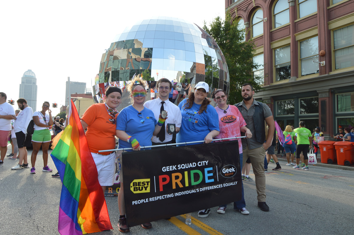 People in the Pride parade